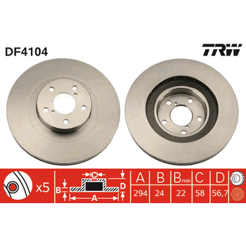 Диск тормозной передний Forester 2,3,4/Impreza 2,3/Outback 2,3/Legacy 3,4,5