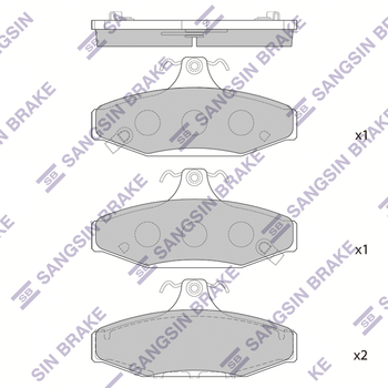 Колодки тормозные задние SsangYong Korando/Rexton/Ford Falcon/Fairmont/Audi A6/2