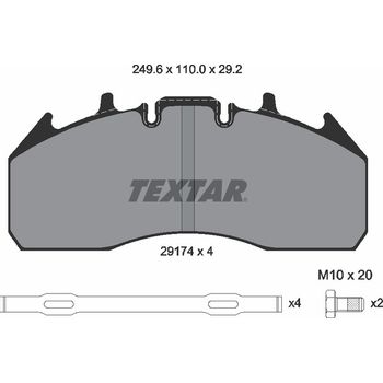 Колодки тормозные передние 29174 Volvo Renault FE/FM/FH с 2005г Magnum/Premium