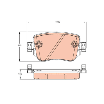 Колодки тормозные задние VW Golf 7/ Skoda Octavia 3/Seat Leon 3