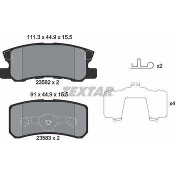 Колодки тормозные задние Mitsubishi Pajero3/L200/ASX/Outlander XL/Peugeot 4007/Citroen C4 Aircross