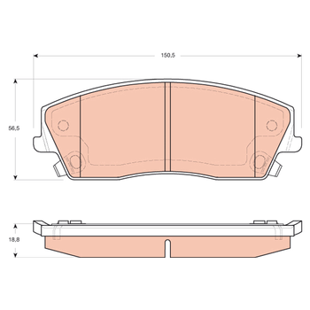 Колодки тормозные передние Chrysler 300C/Dodge Challenger