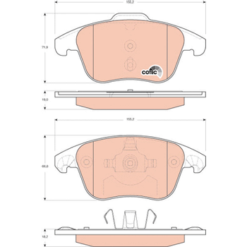 Колодки тормозные передние Citroen C4 Picasso/DS4