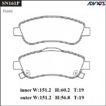 Колодки тормозные передние Honda CRV III/IV 2.0