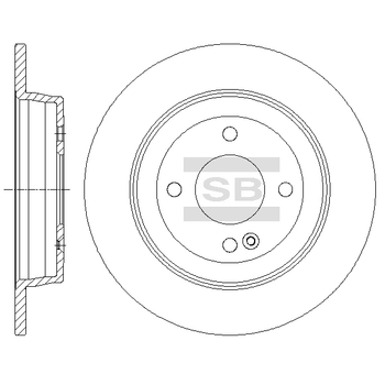Диск тормозной задний Hyunday Solaris/Kia Rio 11