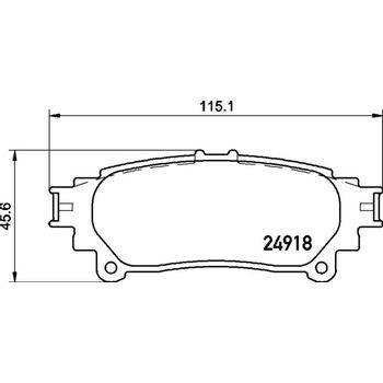 Колодки тормозные задние Lexus RX350/RX270