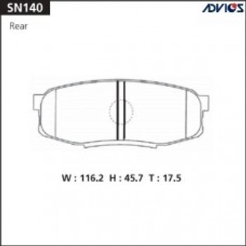 Колодки тормозные задние TLC200/LX570