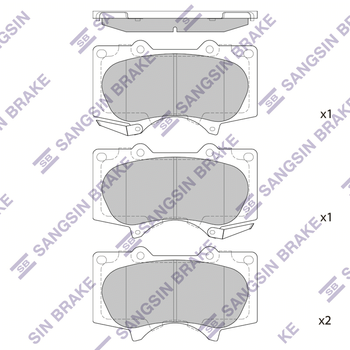 Колодки тормозные передние Toyota LC Prado 120/150/Lexus GX/4Runner 3/Fortuner 04-/Hilux/Tundra/Mitsubishi Pajero 4