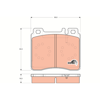 Колодки тормозные передние MB W140/C140/W124