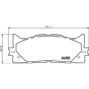 Колодки тормозные передние TOYOTA Camry ACV40 ACV45 GSV40 AVV50 ASV50 ACV51 GSV50 LEXUS ES300 ES350