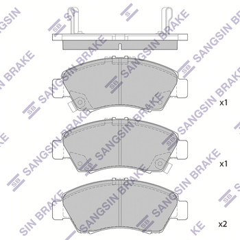 Колодки тормозные передние Civic V/Jazz 07/Fit/Brio/Capa/City II/III/IV/
