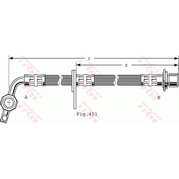 Шланг тормозной передний правый TOYOTA LAND CRUISER 100 +ABS 98-07 