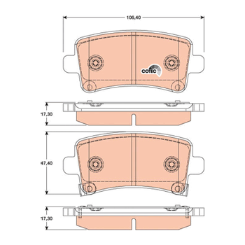 Колодки тормозные задние Opel Insignia/Chevrolet Malibu V300/Cadillac XTS/Saab 9-5/2